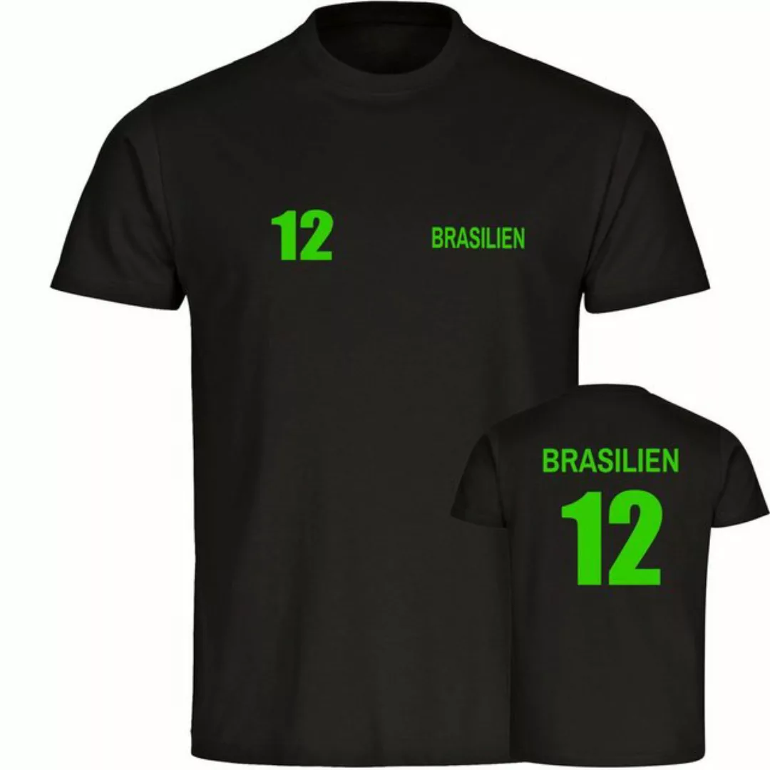 multifanshop T-Shirt Herren Brasilien - Trikot 12 - Männer günstig online kaufen