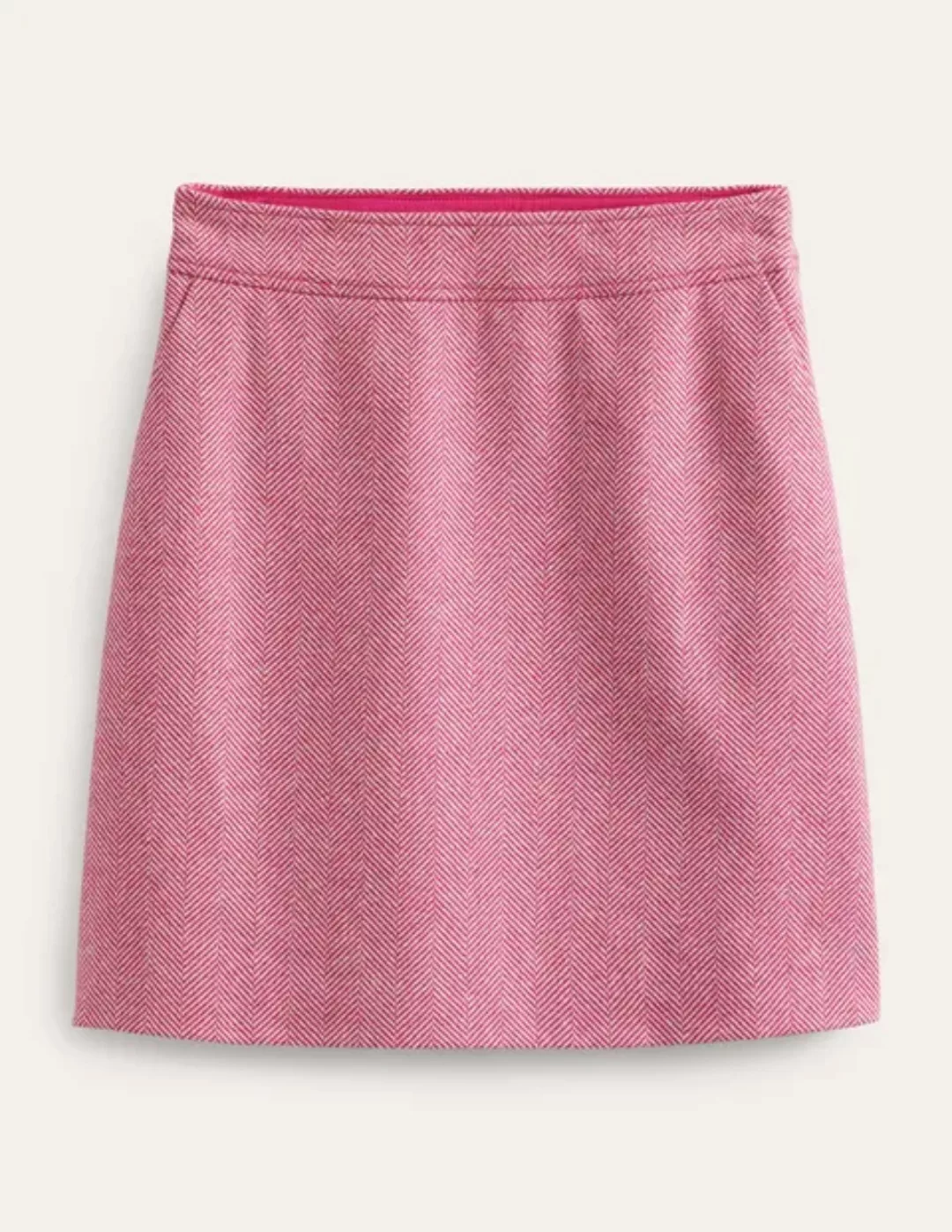 Estella Tweed-Minirock Damen Boden, Rosa Fischgrätenmuster günstig online kaufen