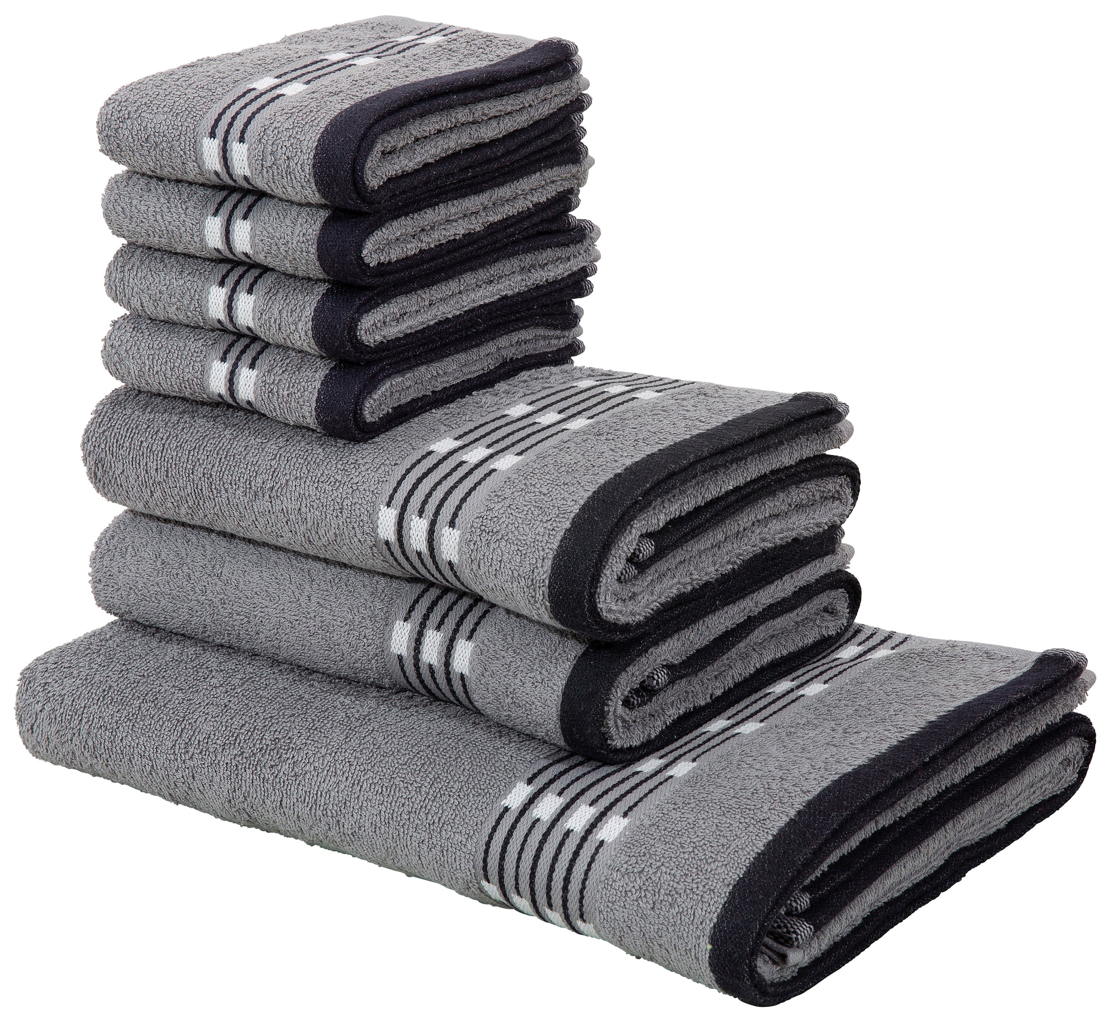 my home Handtuch Set Jonnie, Walkfrottee günstig online kaufen