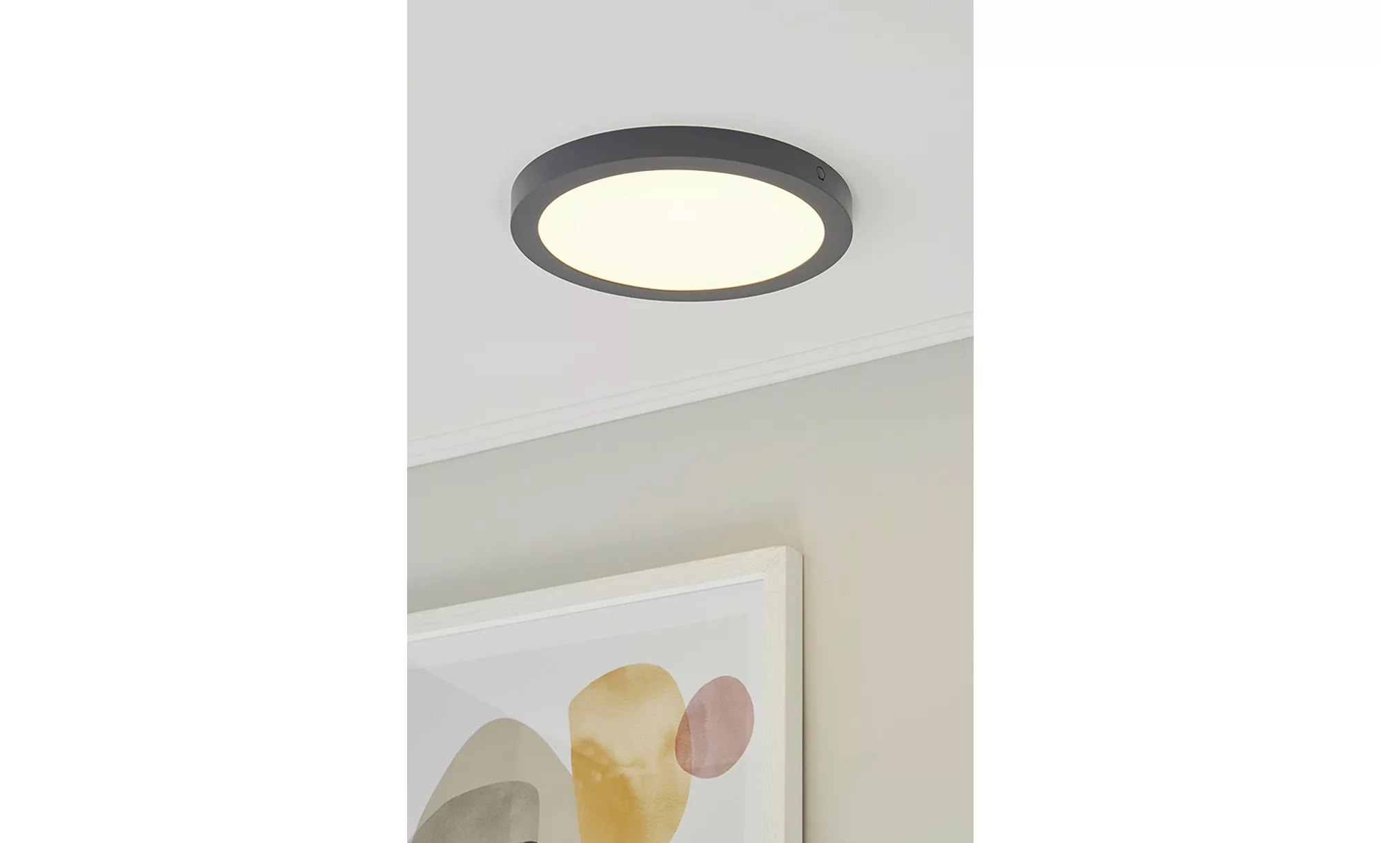 Paulmann Abia LED-Panel Ø 30cm 2.700K dunkelgrau günstig online kaufen