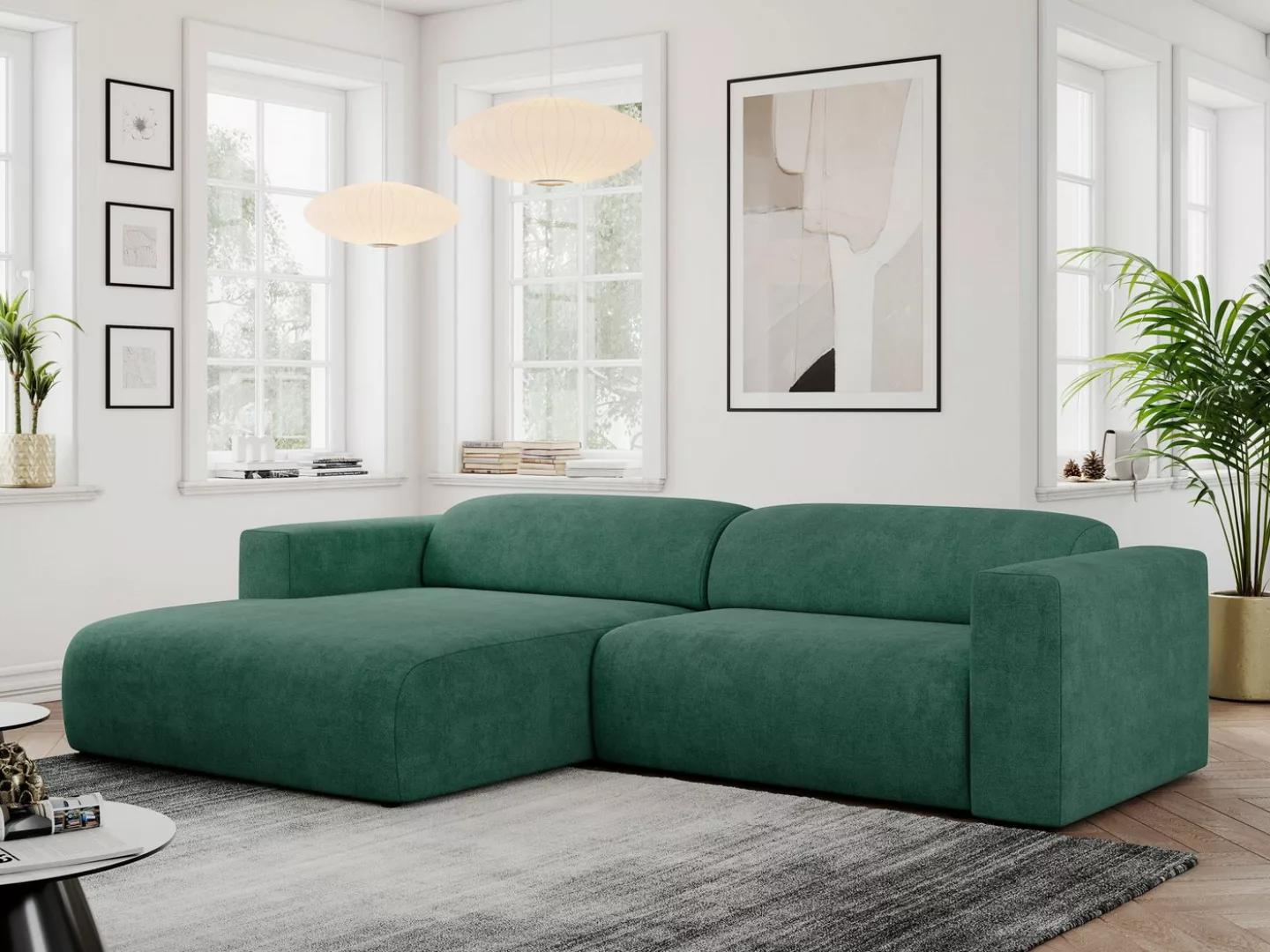 MKS MÖBEL Ecksofa PASADENA, Set, Wellenfedern, Polsterschaum, Kunststoffbei günstig online kaufen