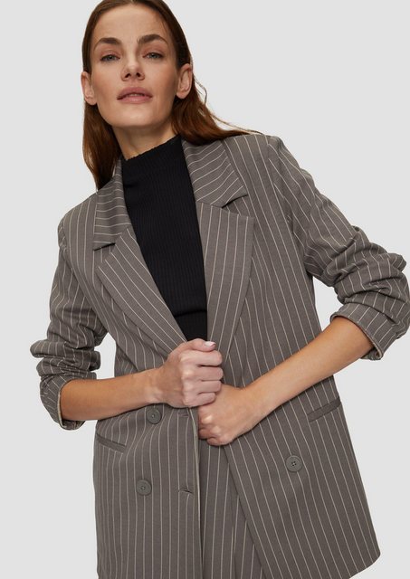 QS Jackenblazer Oversized-Blazer mit Nadelstreifen günstig online kaufen