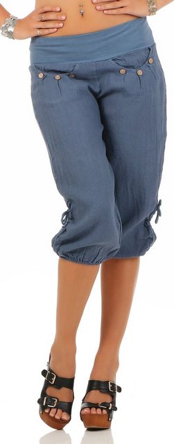 malito more than fashion Caprihose 6302 3/4 Leinenhose günstig online kaufen