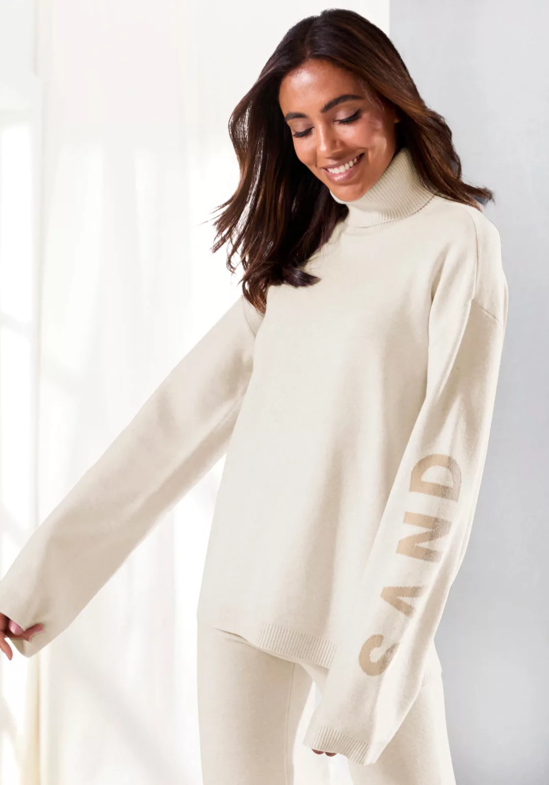 Elbsand Sweater, Rollkragenpullover aus weichem Strick, Loungewear günstig online kaufen