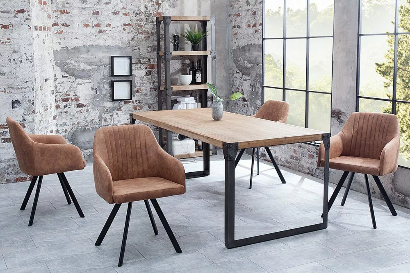 riess-ambiente Polsterstuhl LUCCA vintage braun / günstig online kaufen