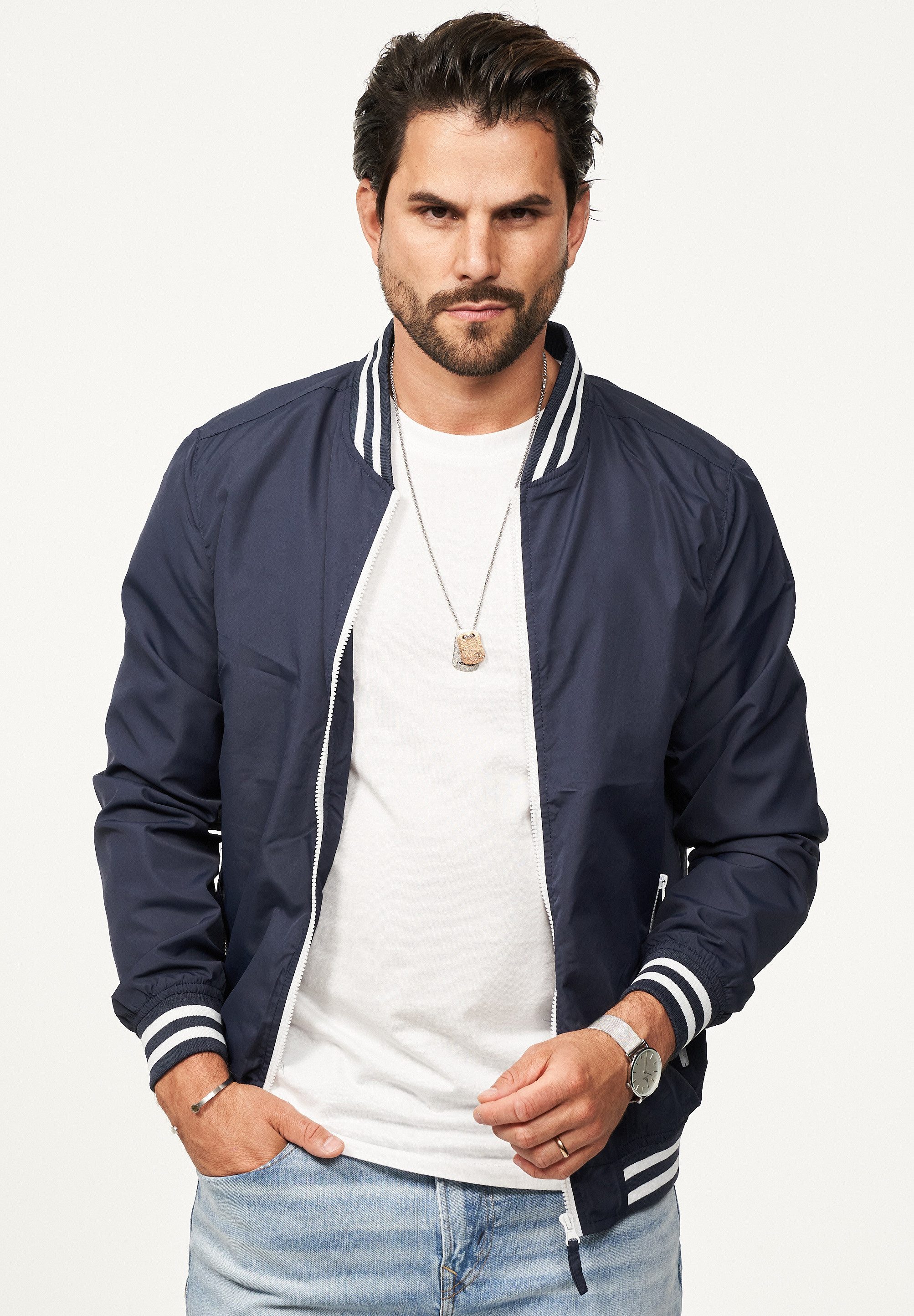 SOULSTAR Blouson mit Baseball-Kragen im College-Stil günstig online kaufen