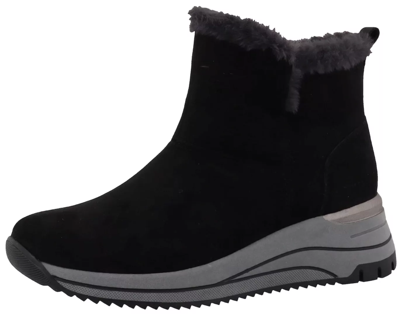 TOM TAILOR Winterboots, Keilabsatz, Plateau, Stiefelette mit Fellimitat-Kra günstig online kaufen