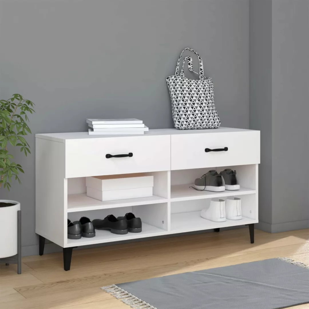 Vidaxl Schuhschrank Weiß 102x35x55 Cm Holzwerkstoff günstig online kaufen