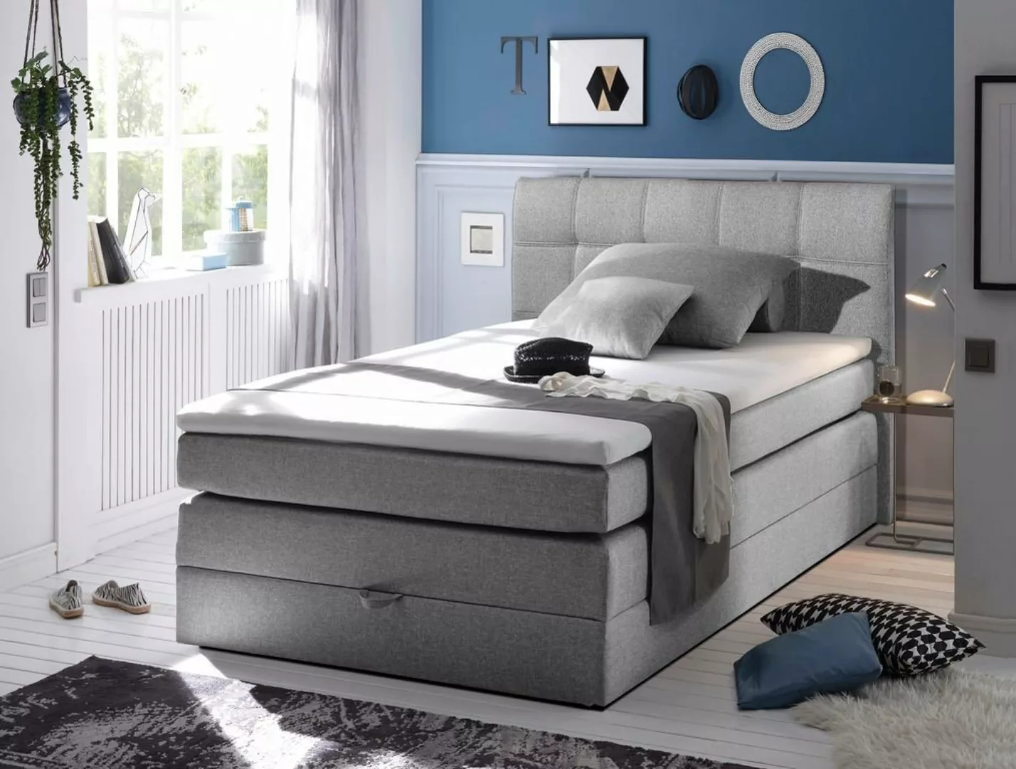 ED EXCITING DESIGN Boxspringliege (120 x 200 cm, New Bed 120x200 cm Inari 9 günstig online kaufen