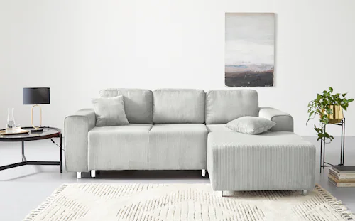 Home affaire Ecksofa »Györ«, L-Form, wahlweise mit Bettfunktion und Bettkas günstig online kaufen