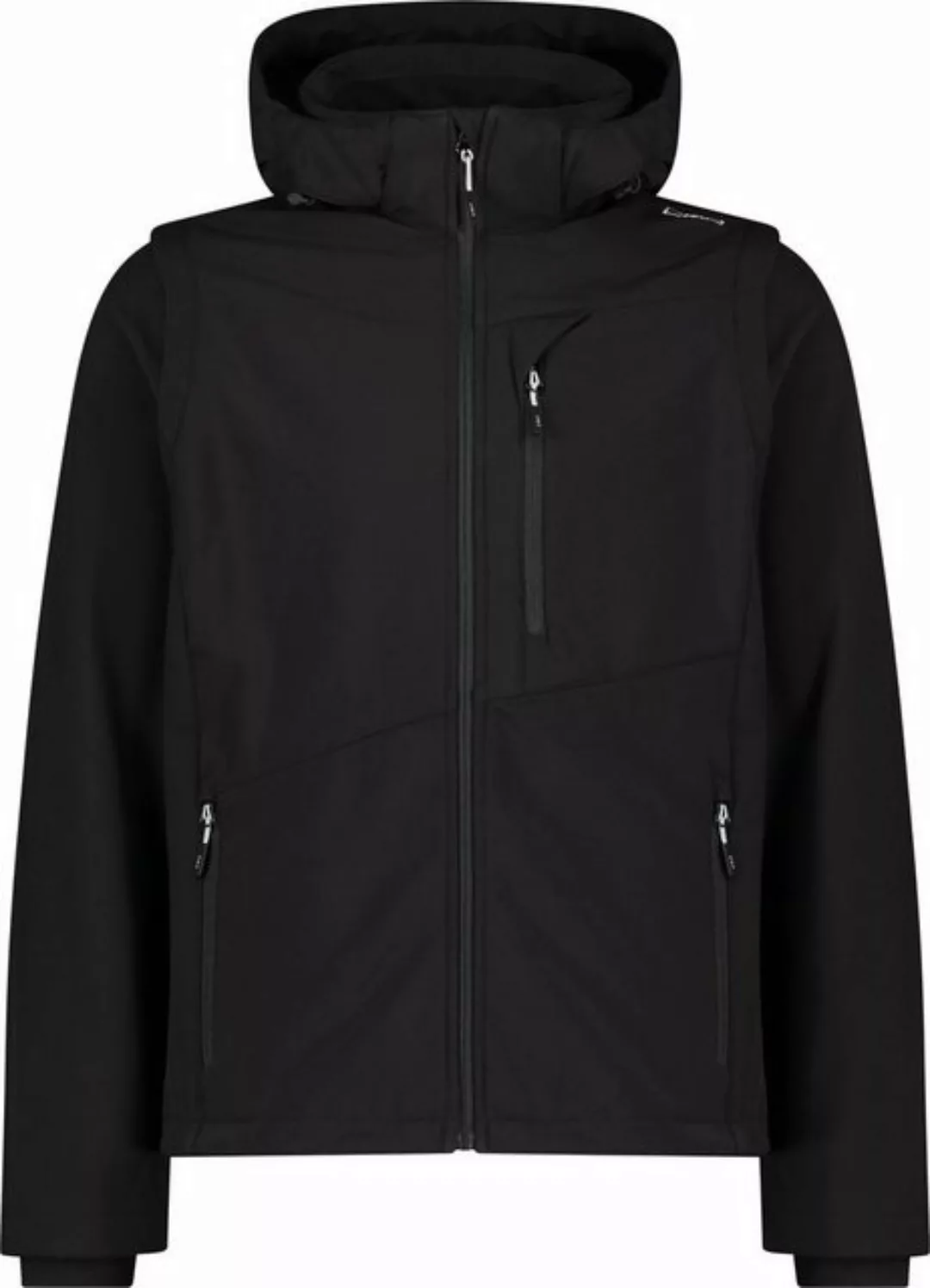 CMP Funktionsjacke MAN JACKET ZIP HOOD WITH DETACHABLE SLEEVES NERO günstig online kaufen