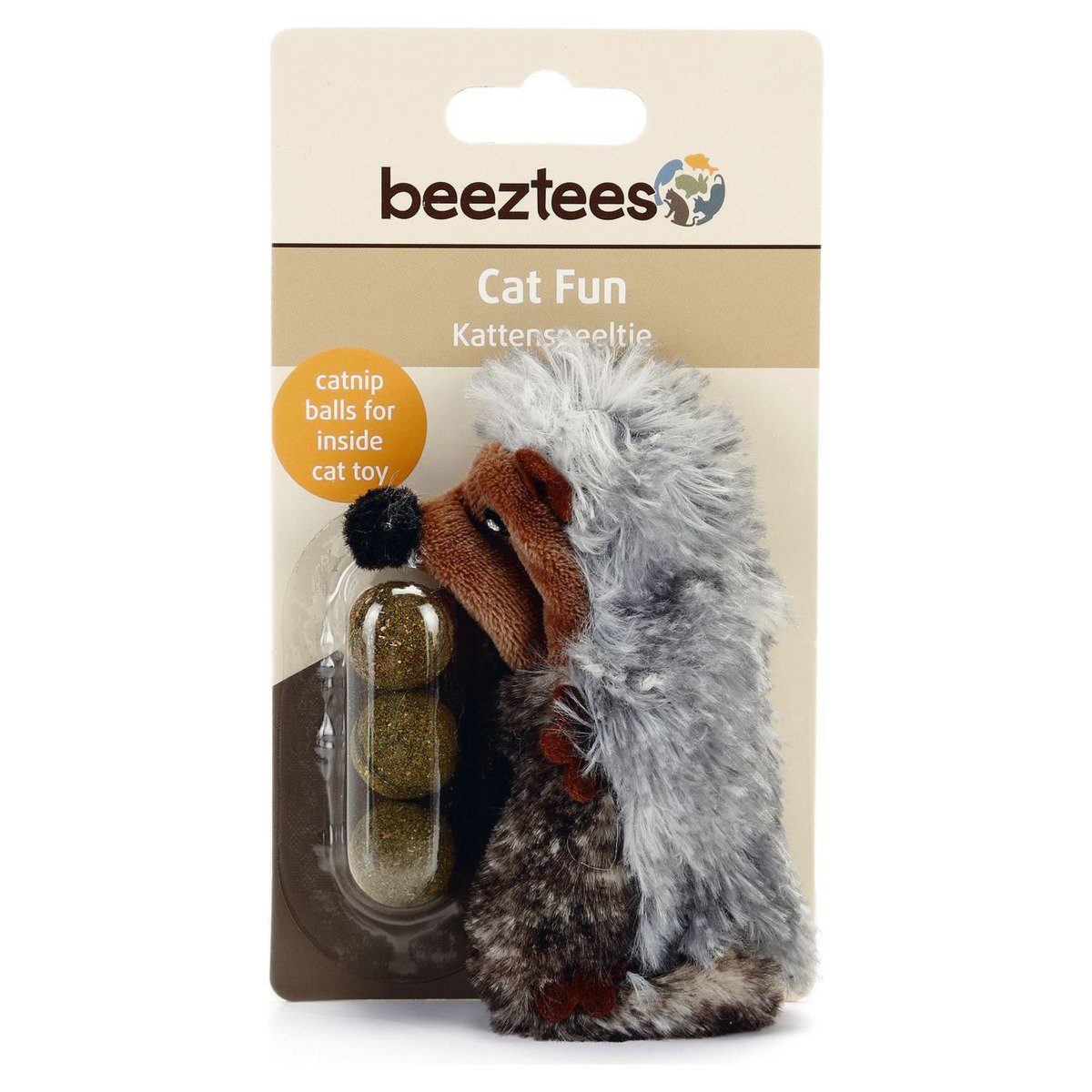 Beeztees Tierkuscheltier Katzenspielzeug Hedgehog inkl. Katzenminze-Bälle günstig online kaufen