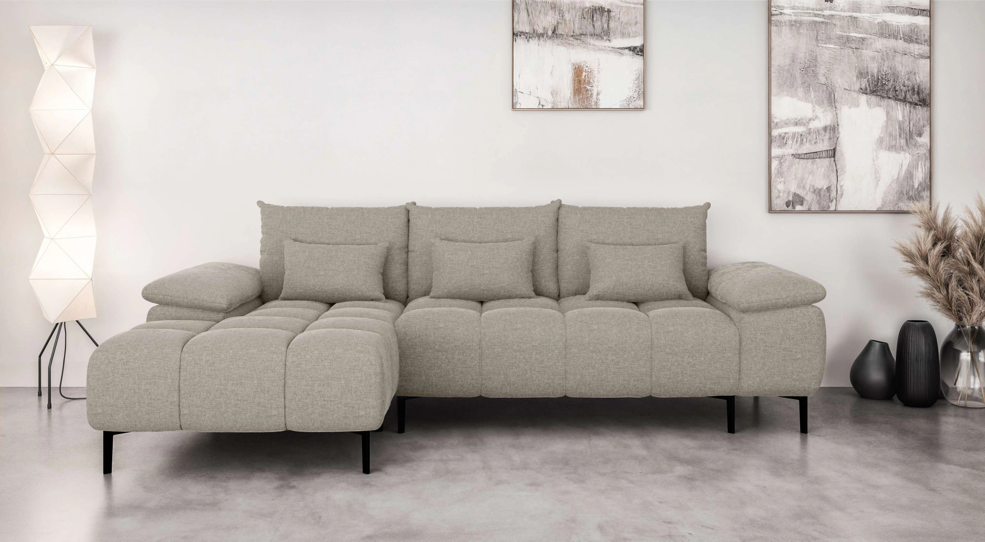 INOSIGN Ecksofa "DROMARA Schlafsofa mit Bettkasten, Maße: B/T/H 277/141/91 günstig online kaufen