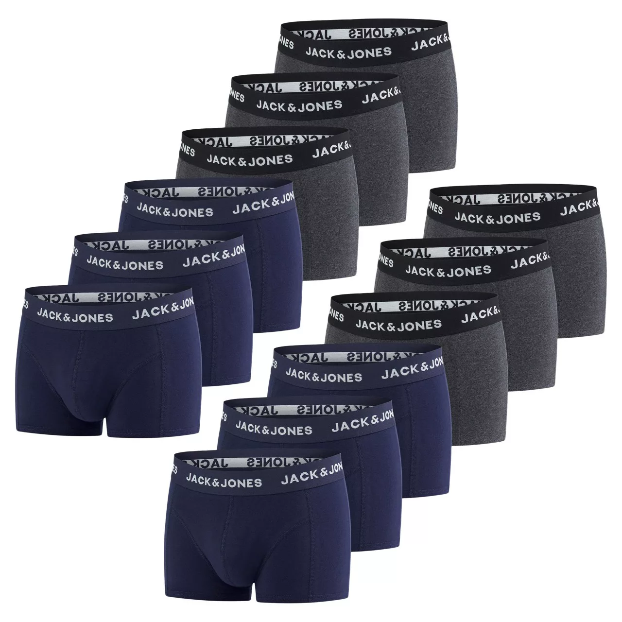 Jack & Jones Boxershorts Herren 12er Pack JACJEANS TRUNKS günstig online kaufen