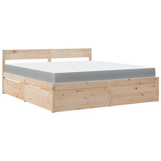 vidaXL Bett Bett mit Schubladen und Matratze 180x200 cm Massivholz Kiefer günstig online kaufen