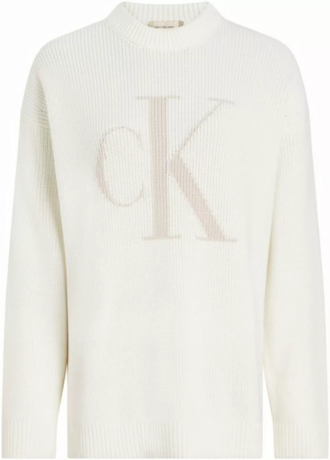 Calvin Klein Jeans Strickpullover CK INTARSIA HIGH NECK SWEATER mit Logosti günstig online kaufen