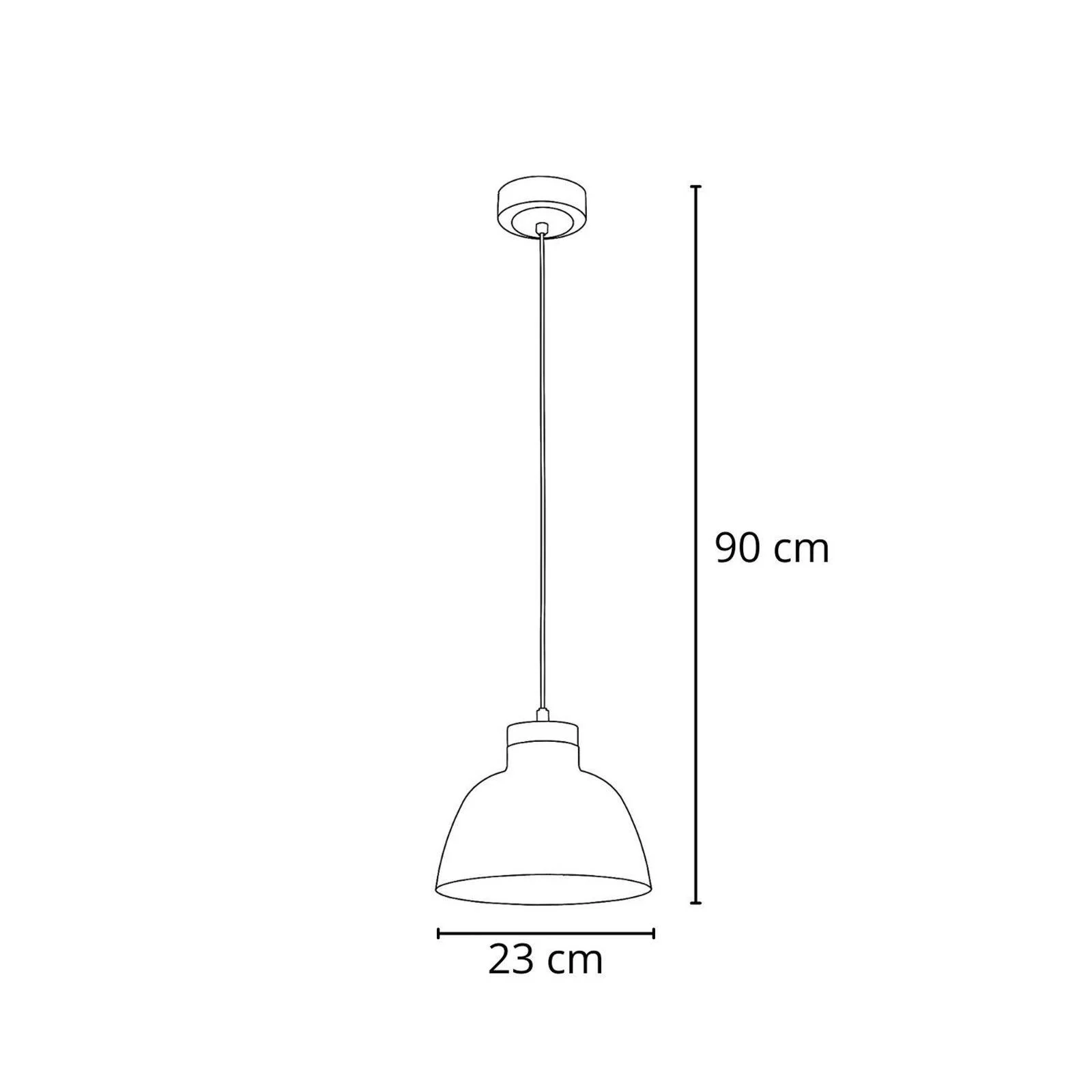 Hängeleuchte Lorien, dunkelgrün, Ø 23 cm, Metall, Holz günstig online kaufen