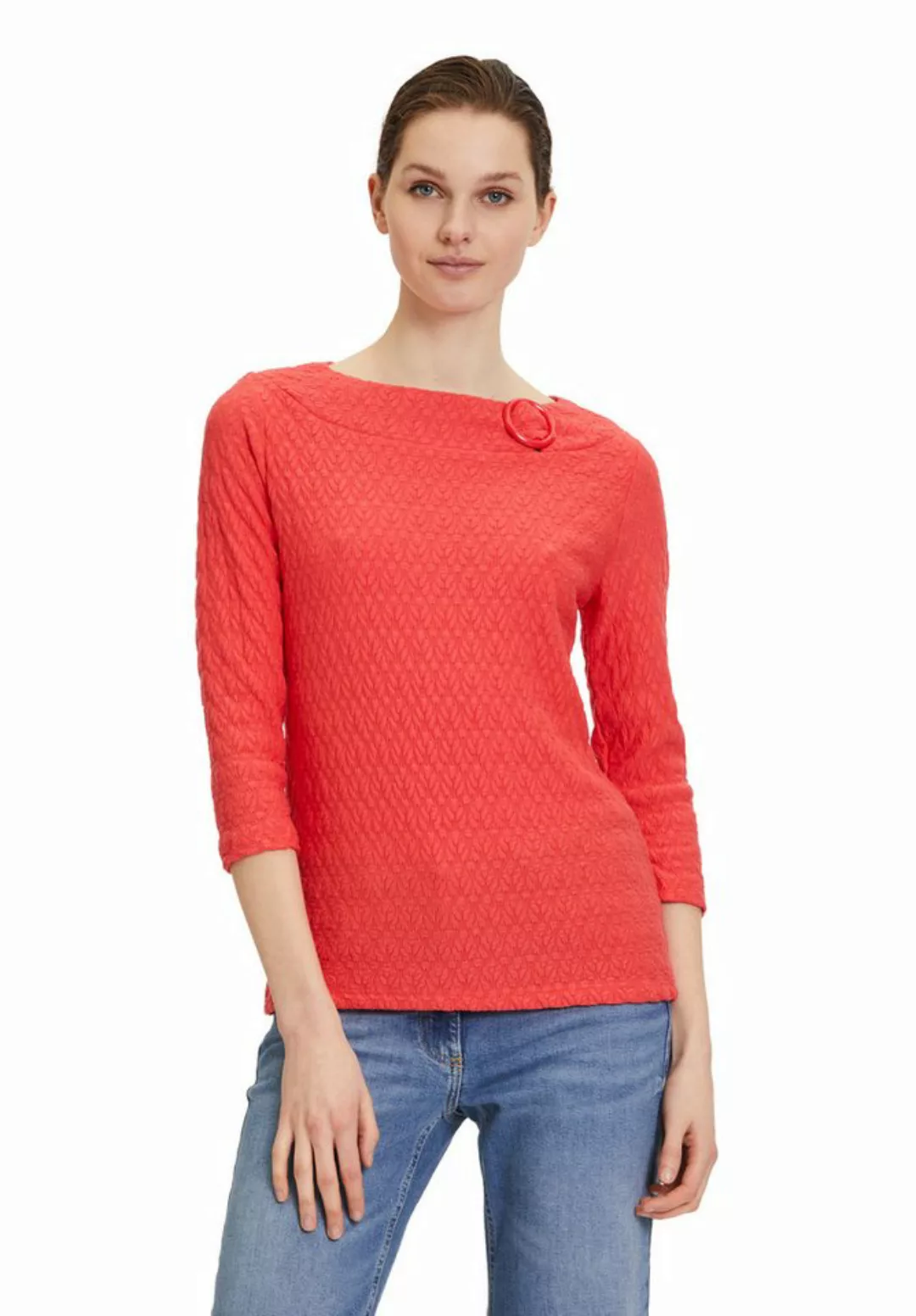 Betty Barclay 3/4-Arm-Shirt Betty Barclay Strukturshirt mit Schnalle (1-tlg günstig online kaufen