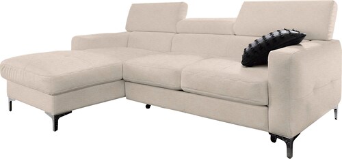 COTTA Ecksofa "Sammy L-Form", mit Kopfteilverstellung, wahlweise mit Bettfu günstig online kaufen
