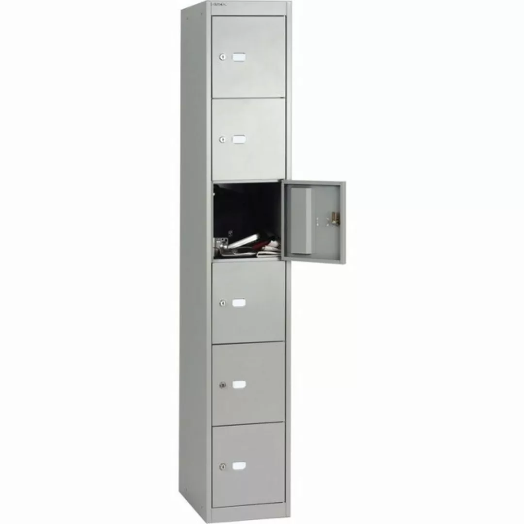 Bisley Garderobenschrank Garderobenschrank 6 Fächer silver günstig online kaufen