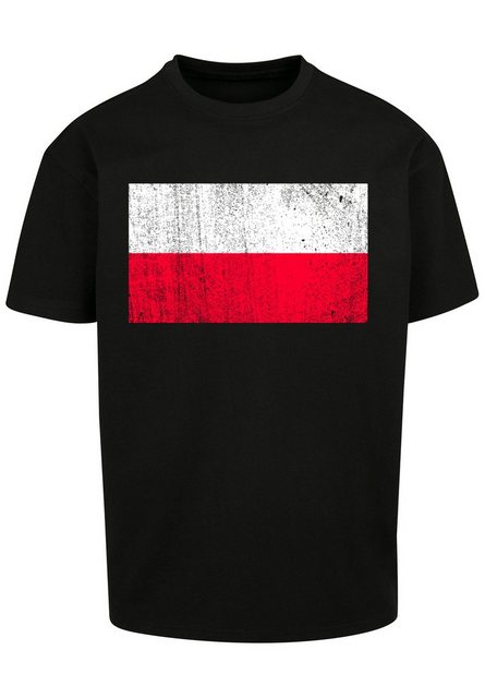 F4NT4STIC T-Shirt Poland Polen Flagge distressed Print günstig online kaufen