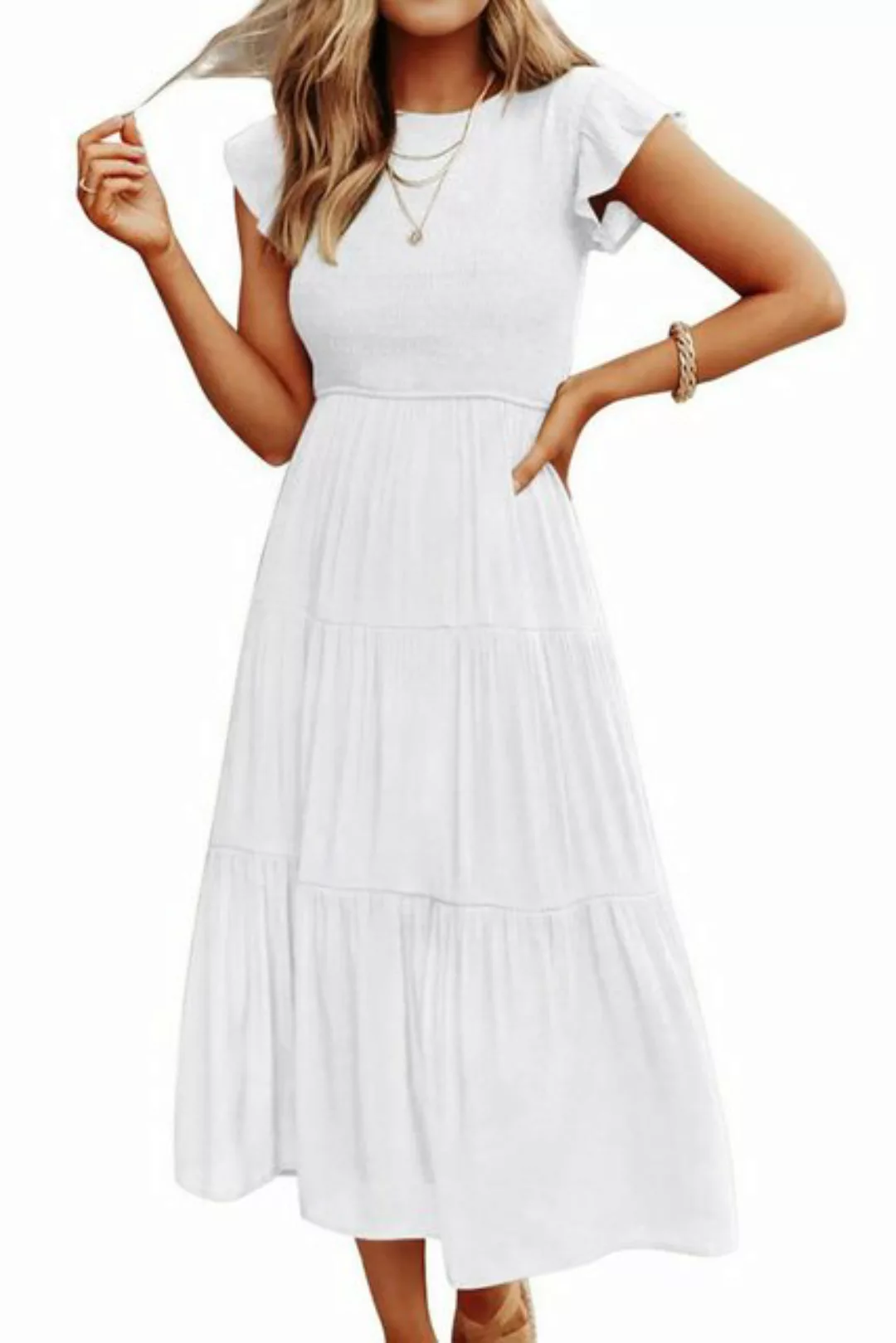 HWCTHFH Strandkleid Sommerkleider damen elegant festlich lang mit Stretch, günstig online kaufen