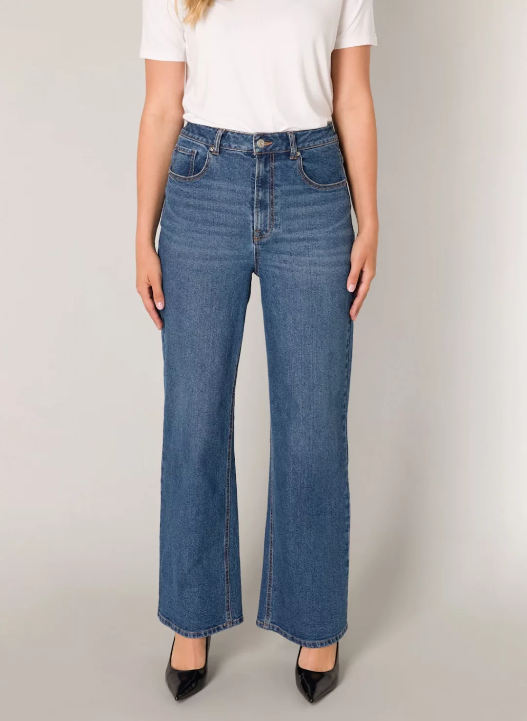 Base Level Weite Jeans "Amy", mit Waschung günstig online kaufen