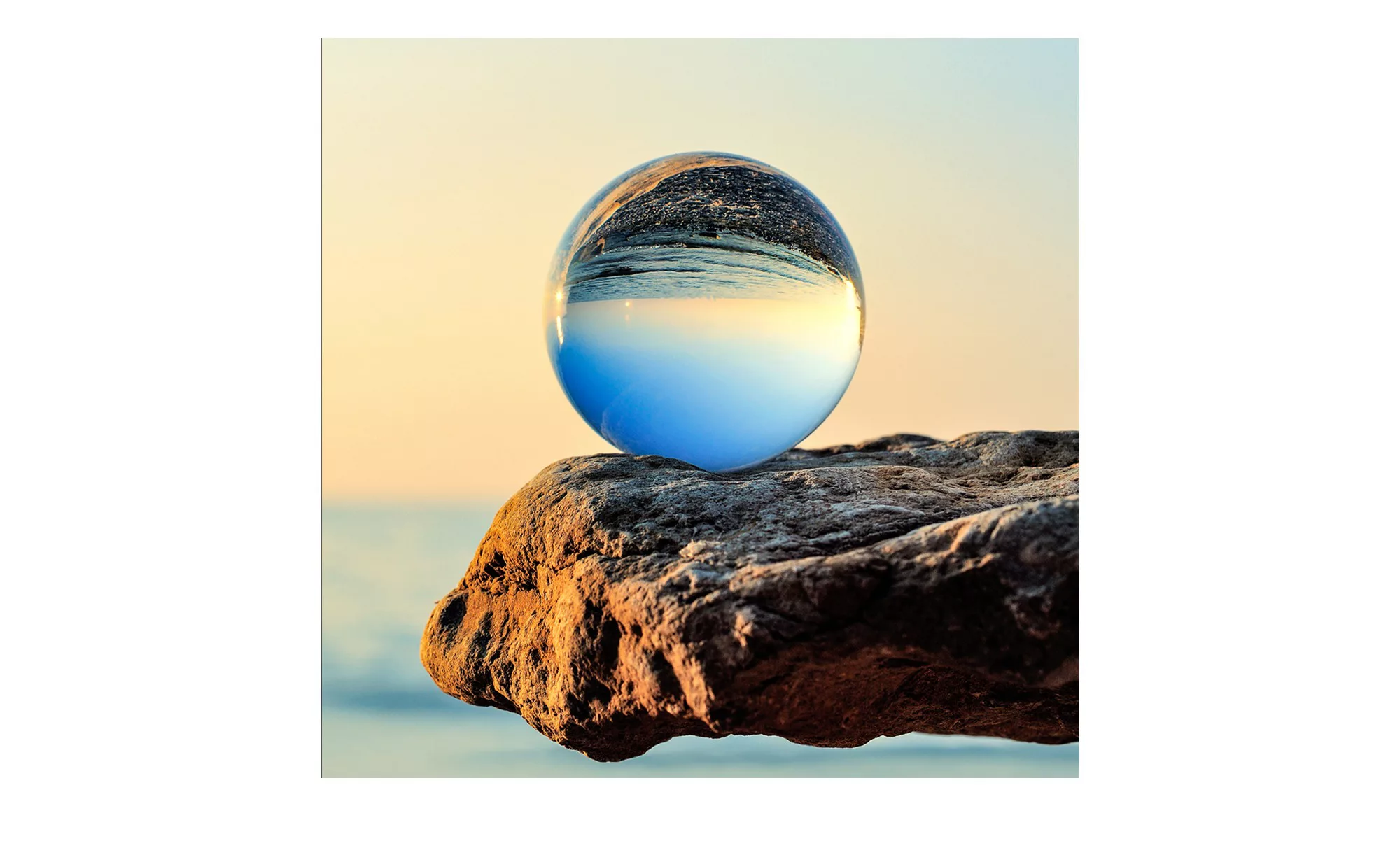 Glasbild 20x20 cm  Blue Drop - 20 cm - 20 cm - Sconto günstig online kaufen