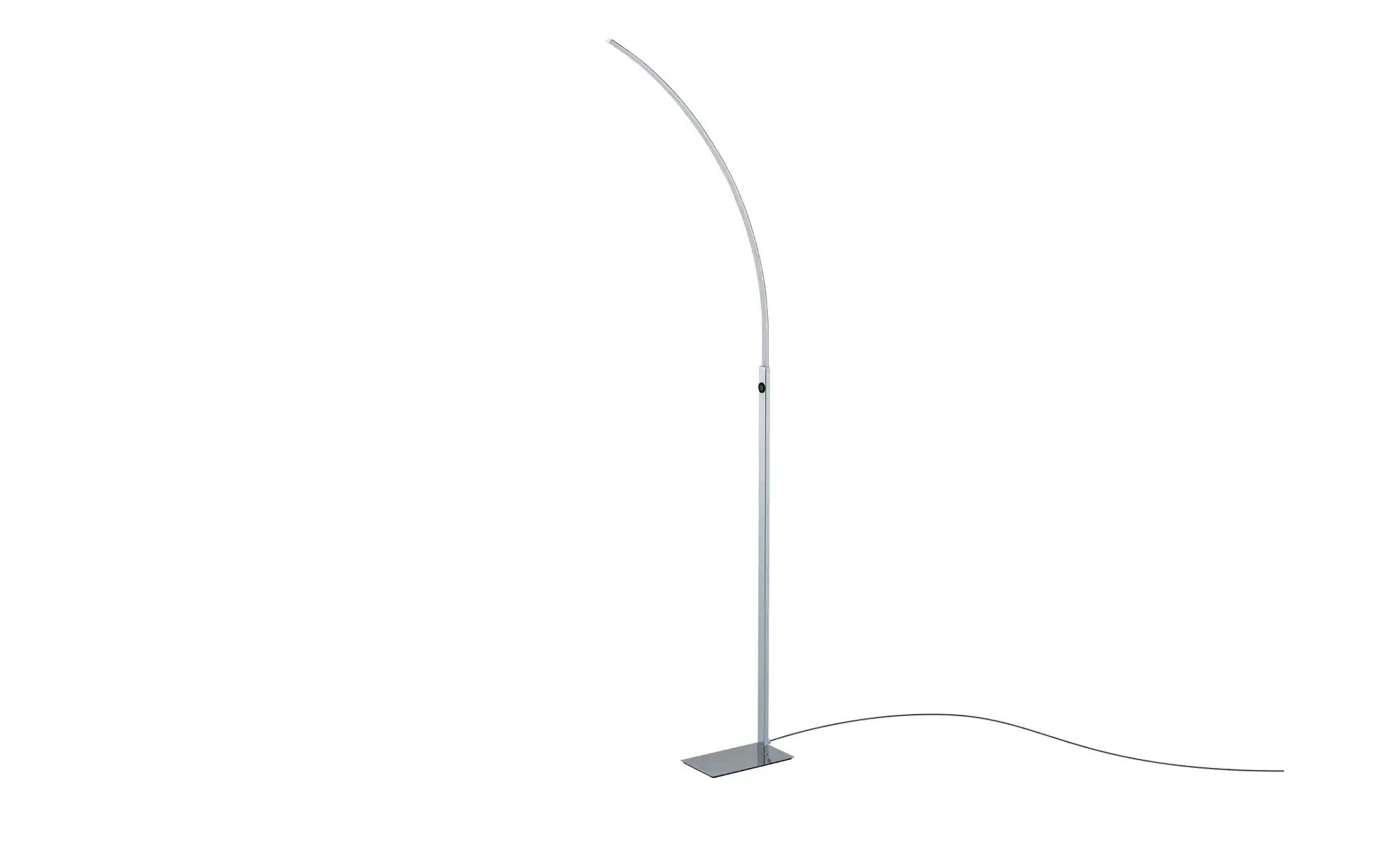 KHG LED-Stehleuchte  1-flammig gebogen   ¦ silber ¦ Maße (cm): B: 66 H: 150 günstig online kaufen