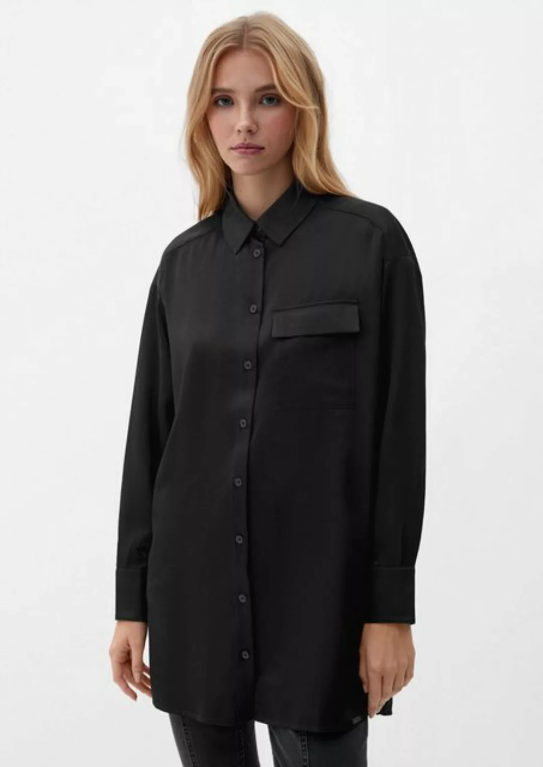 QS Langarmbluse Elegante Oversized-Bluse günstig online kaufen