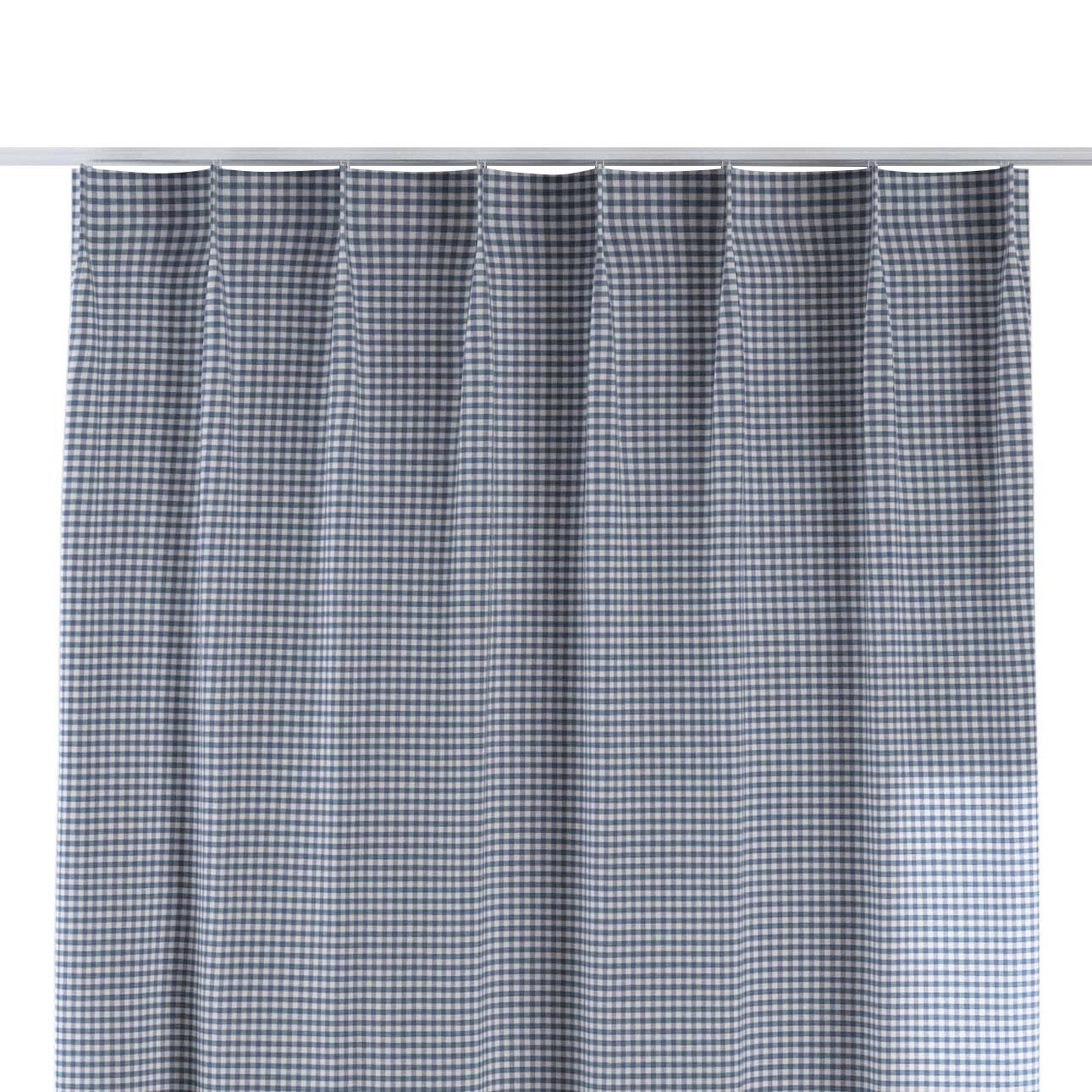 Vorhang mit flämischen 1-er Falten, marinenblau-ecru , Quadro (136-00) günstig online kaufen