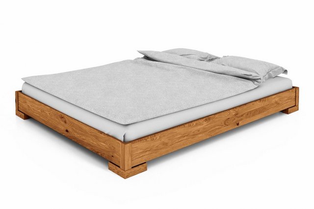 Natur24 Einzelbett Bett Bento 2 Sonderlänge 80x190 Wildeiche ohne Kopfteil günstig online kaufen