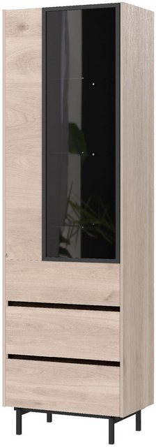 FURNARO Vitrine Soft-Close Verstellbare Einlegeböden Made in Germany 206x64 günstig online kaufen