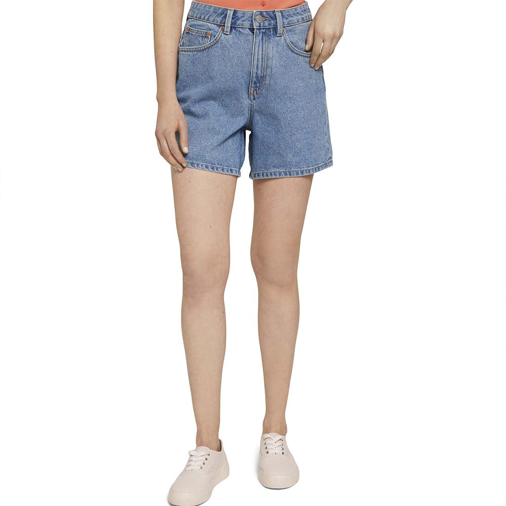 Tom Tailor Mom-fit Jeans-shorts L Blue günstig online kaufen