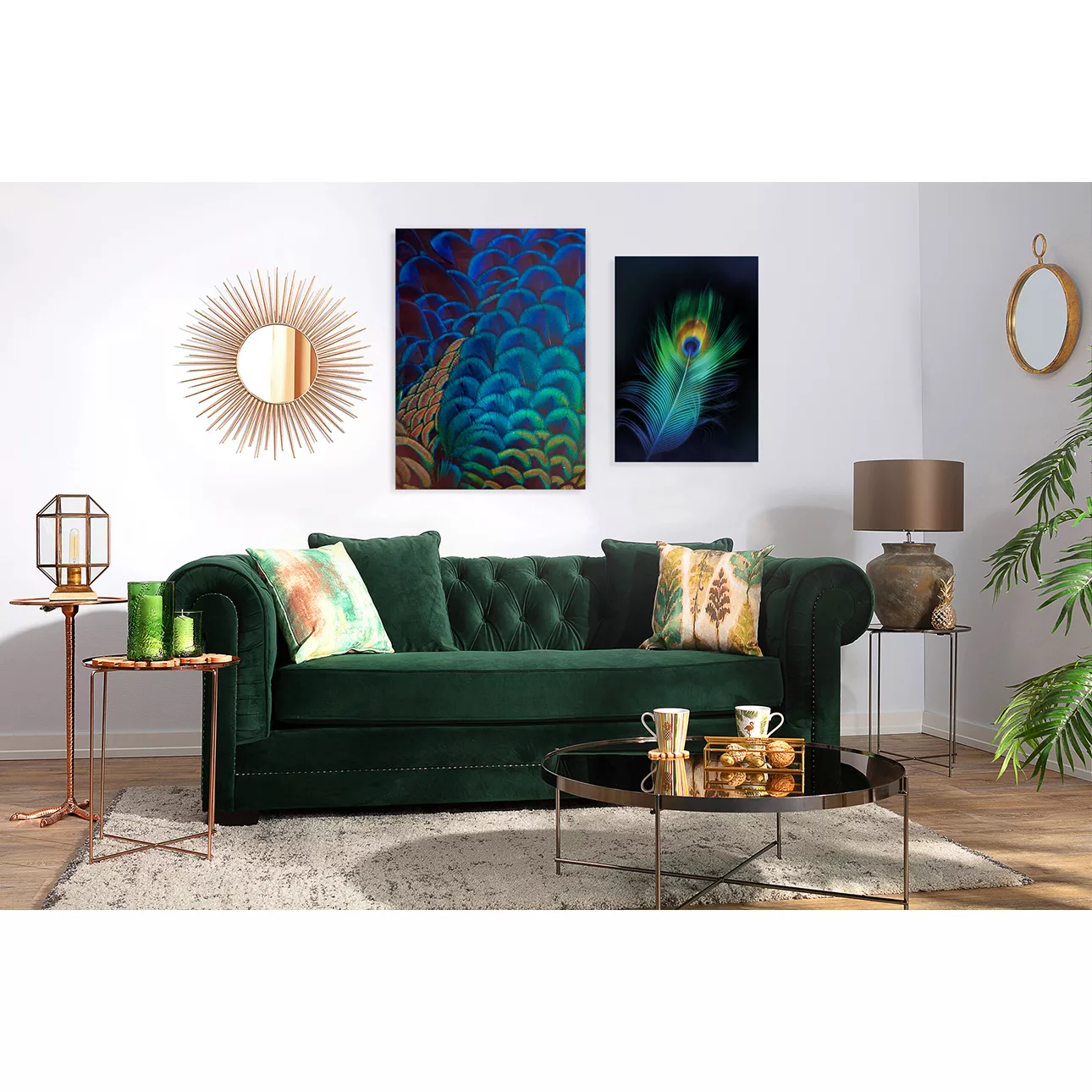 Leinwandbild Multicolor Feathers, 50 x 70 cm günstig online kaufen