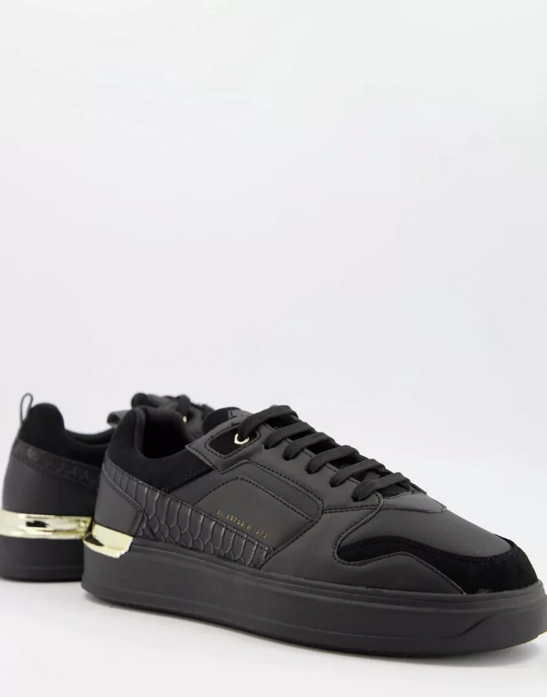 River Island – Sneaker in Schwarz mit Keildetail an der Sohle günstig online kaufen