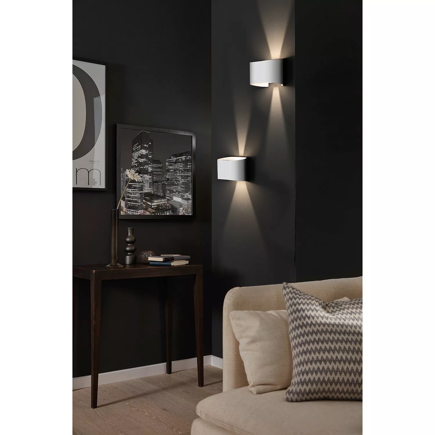 Fischer & Honsel LED-Wandleuchte Wall 2x 3 W Schwarz 540 lm günstig online kaufen