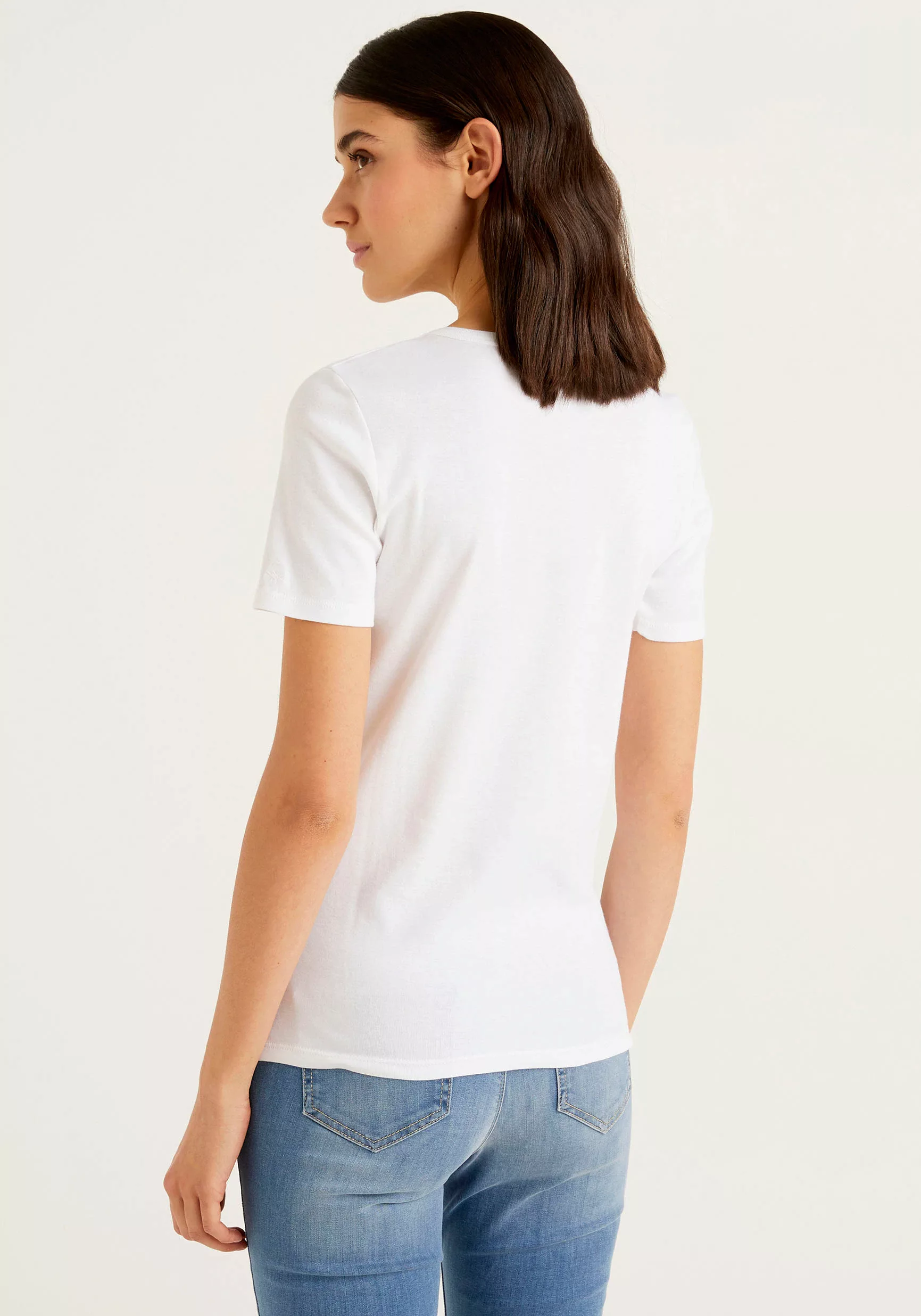 United Colors of Benetton T-Shirt in feiner Rippenqualität günstig online kaufen