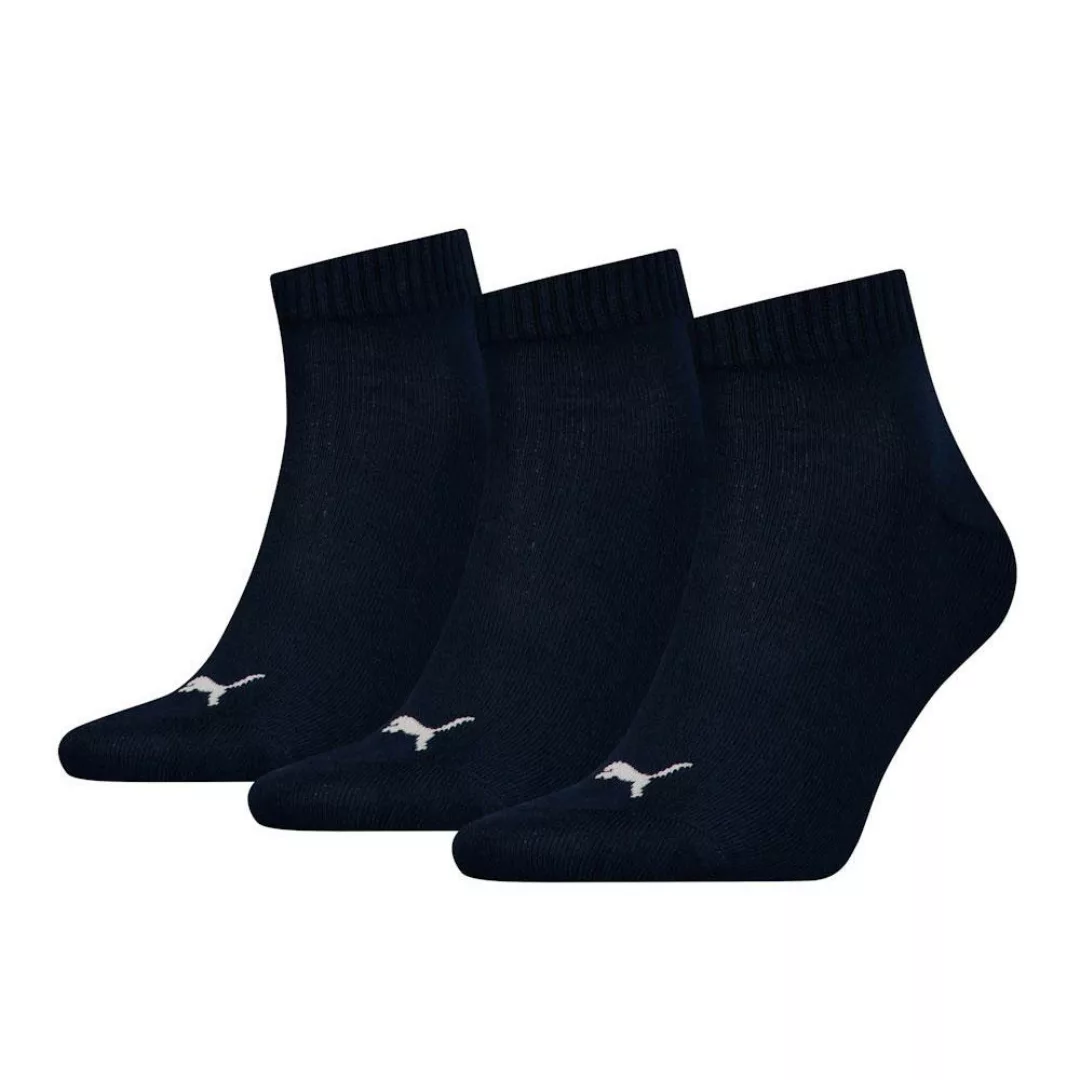 PUMA Unisex Socken, 3er Pack - Quarter, Sneaker Blau 47-49 günstig online kaufen