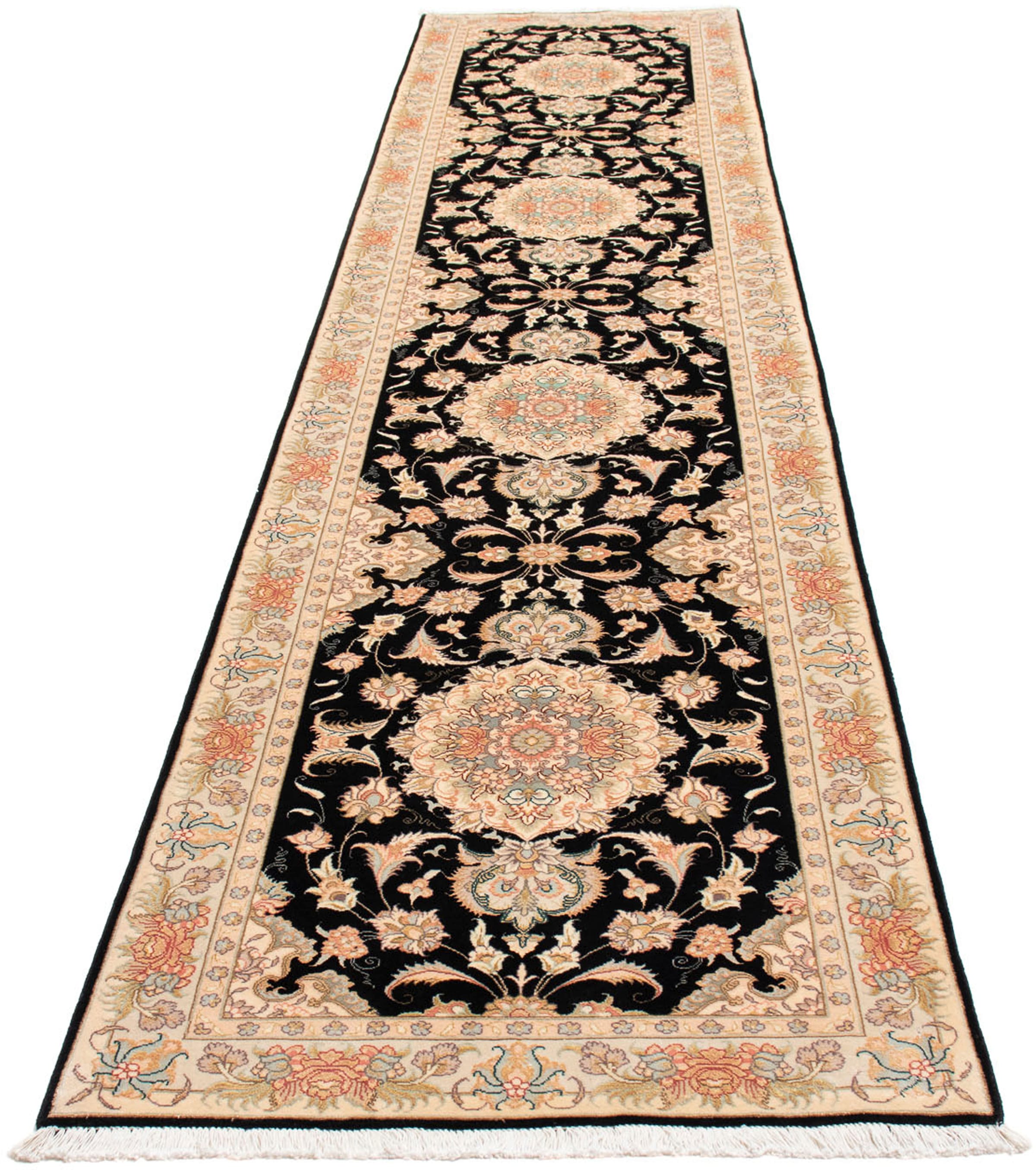 morgenland Orientteppich »Perser - Täbriz - Royal - 417 x 87 cm - dunkelbla günstig online kaufen
