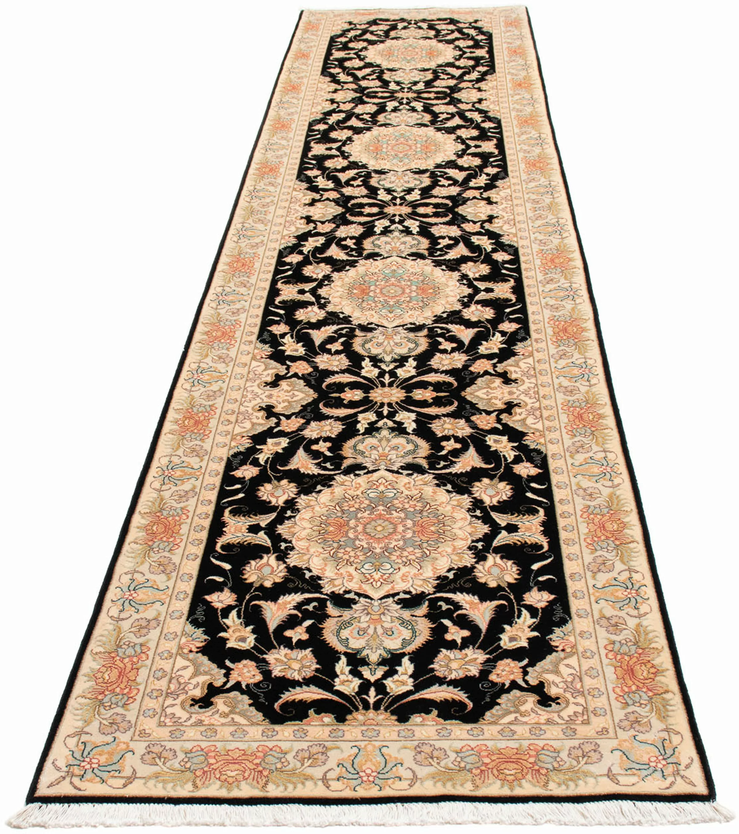 morgenland Orientteppich »Perser - Täbriz - Royal - 417 x 87 cm - dunkelbla günstig online kaufen