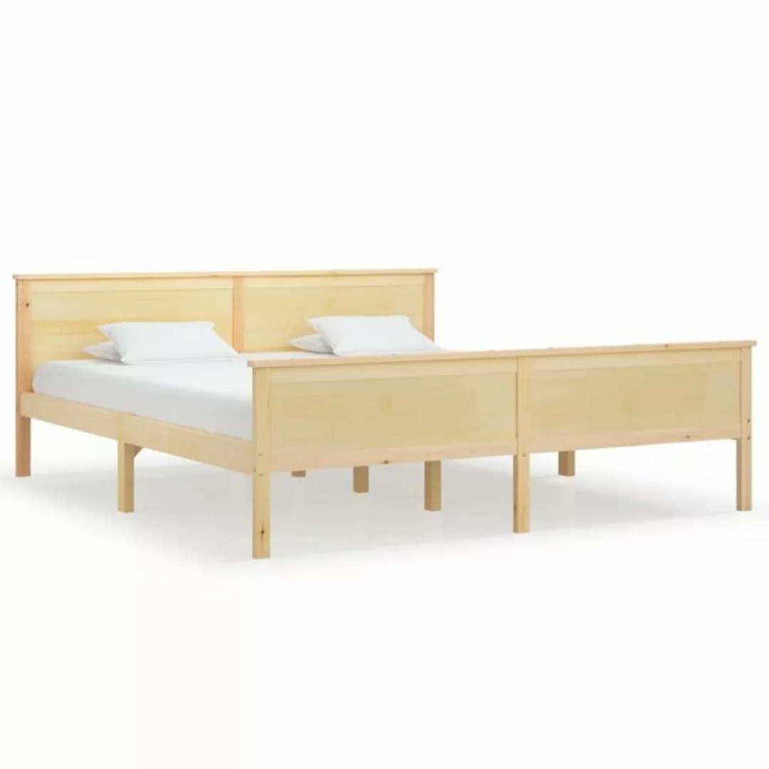 vidaXL Bettgestell Massivholzbett Kiefer 180x200 cm Doppelbett Bett Bettrah günstig online kaufen