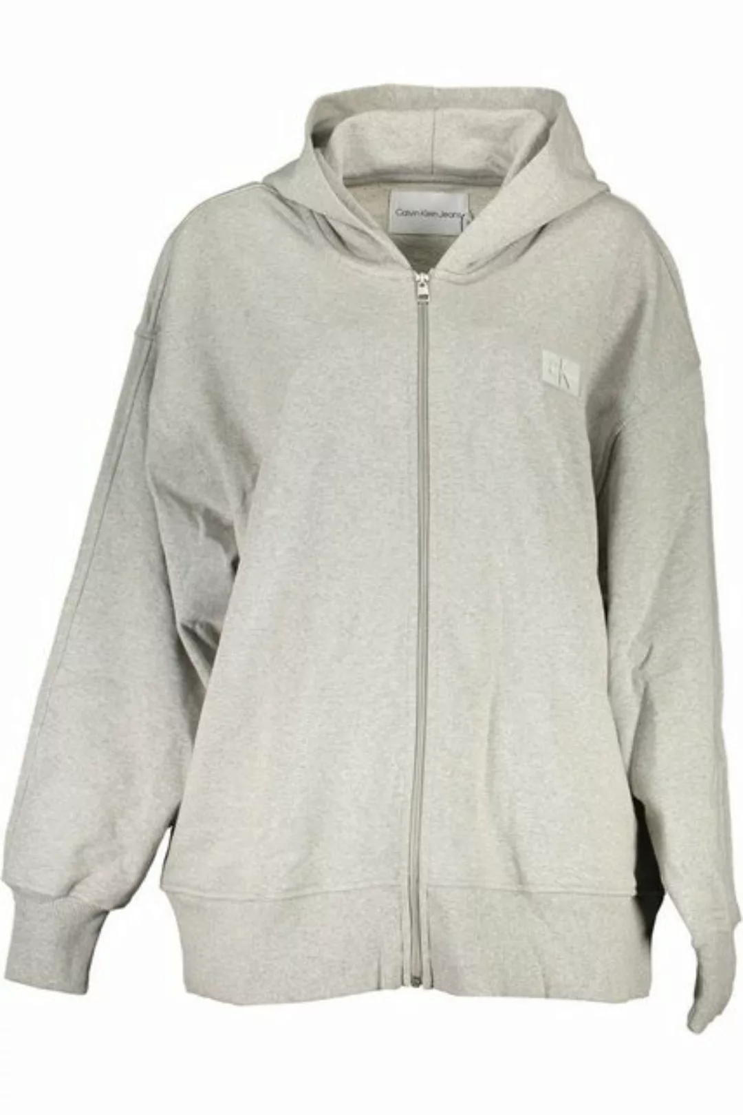 Calvin Klein Jeans Sweatshirt Damen Kapuzen-Sweatshirt Grau: Nachhaltiger S günstig online kaufen