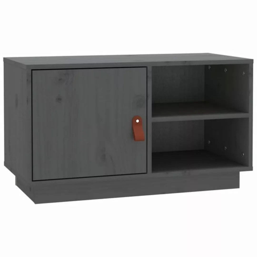 vidaXL TV-Schrank TV-Schrank Grau 70x34x40 cm Massivholz Kiefer (1-St) günstig online kaufen