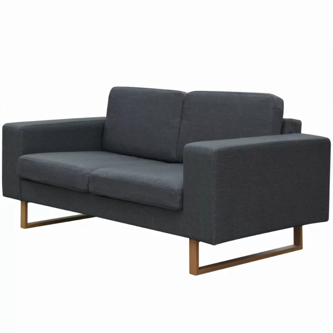 2-sitzer Und 3-sitzer Sofa Set Dunkelgrau günstig online kaufen