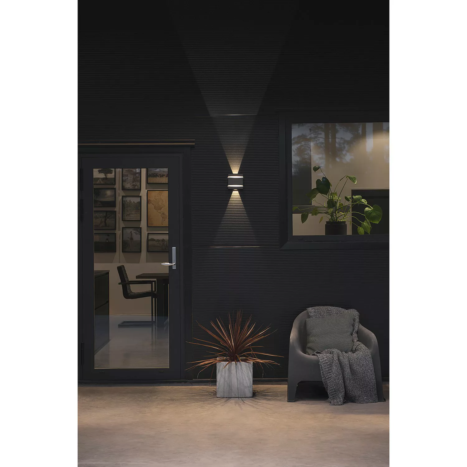 Außenwandlampe Cremona Effektstreifen, Höhe 14cm günstig online kaufen