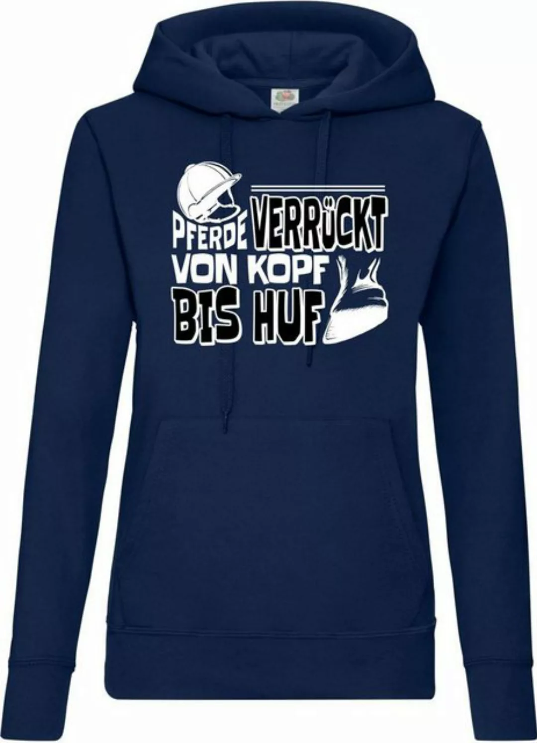 Youth Designz Kapuzenpullover "Pferde Verrückt Von Kopf Bis Huf" Damen Hood günstig online kaufen