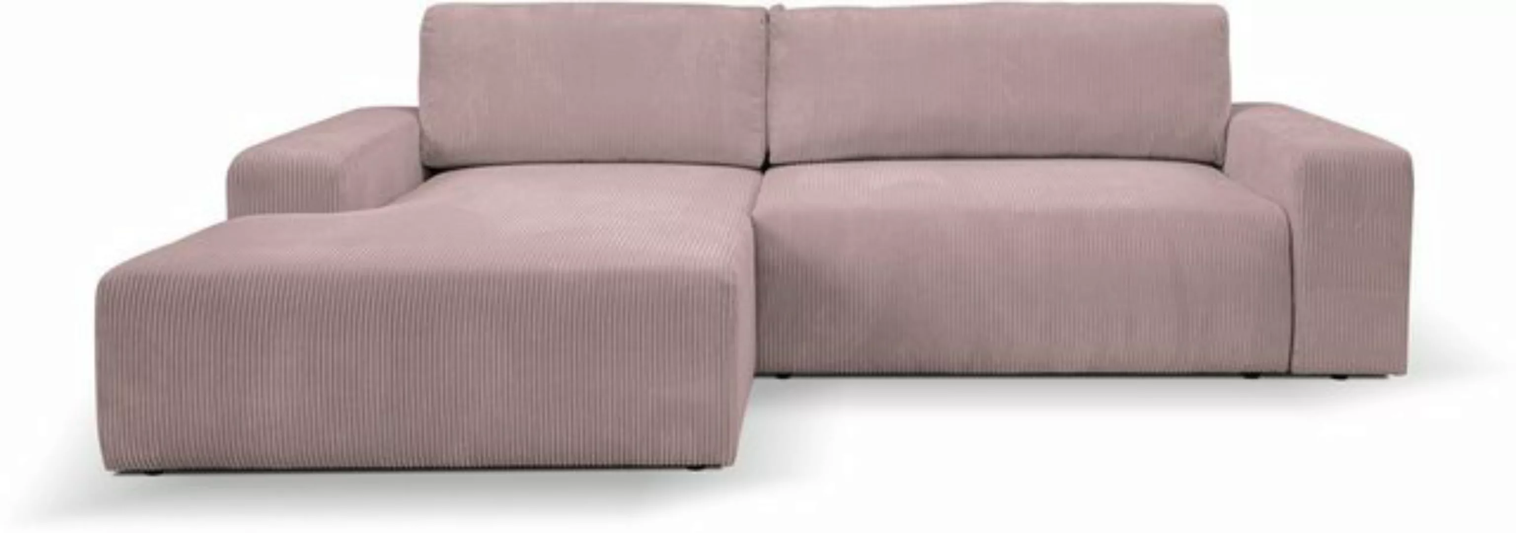 WERK2 Ecksofa Hugo-L L-Form, Design Ecksofa in Cord mit Schlaffunktion & Be günstig online kaufen