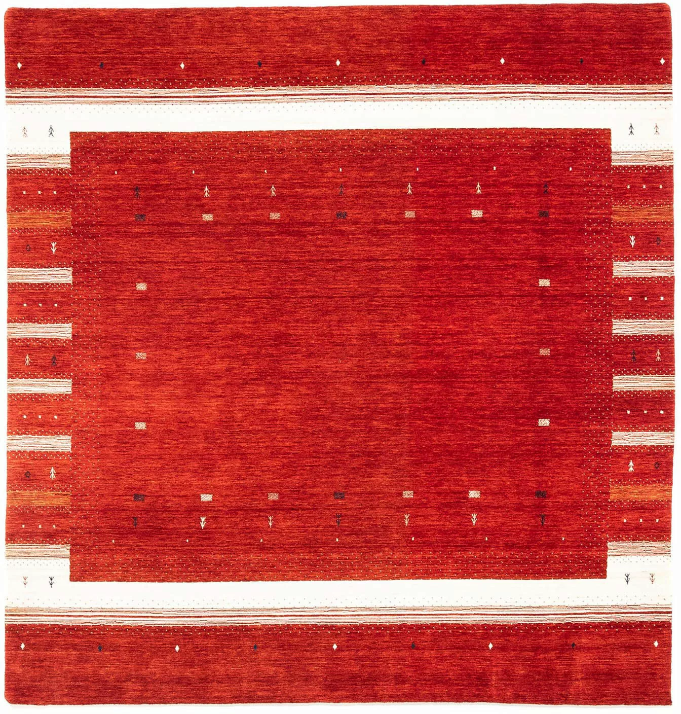 morgenland Wollteppich »Loribaft Minimal Rosso 256 x 249 cm«, quadratisch günstig online kaufen