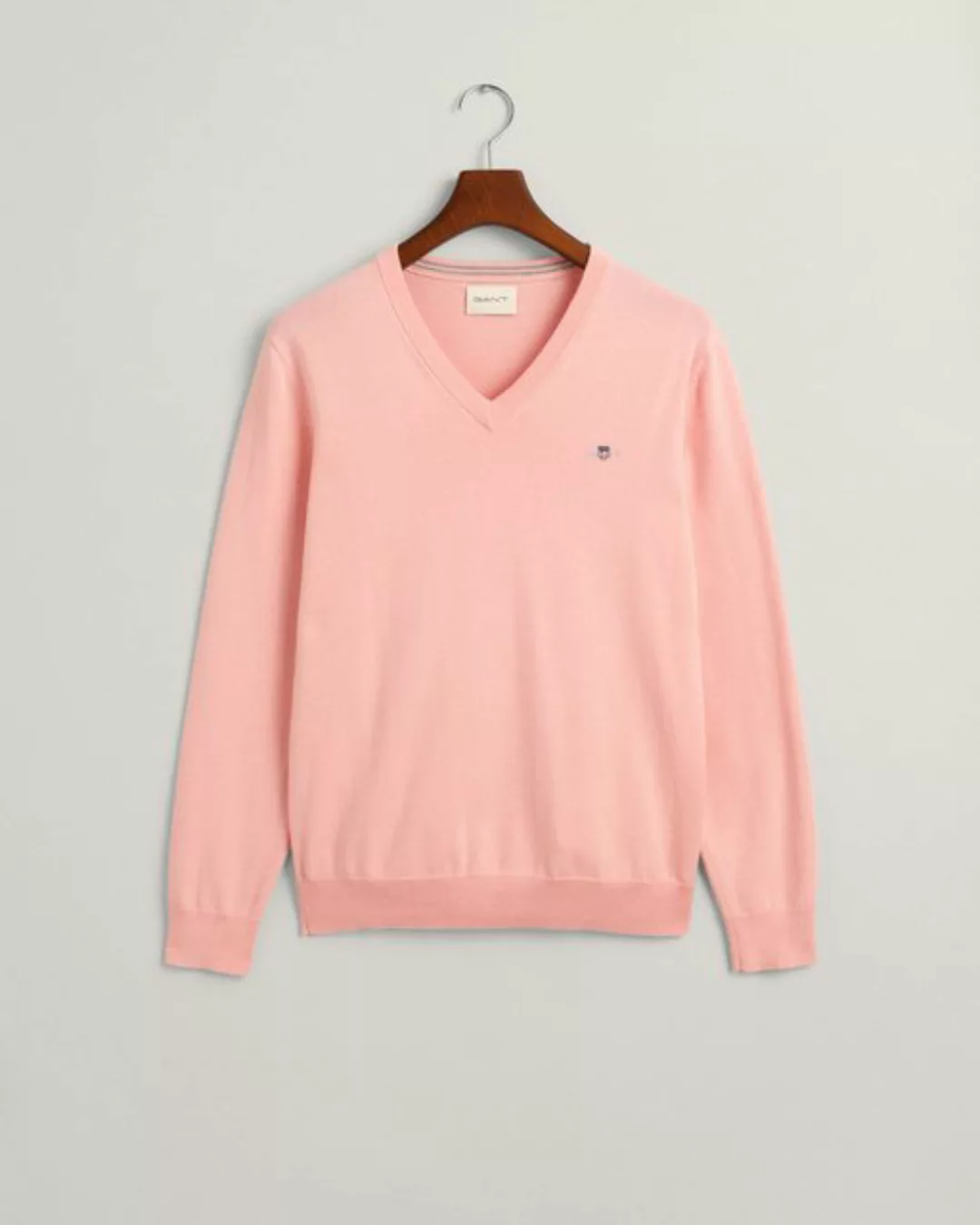 Gant Sweatshirt CLASSIC COTTON V-NECK, BUBBELGUM PINK günstig online kaufen